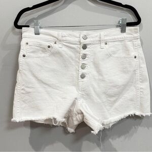 GAP High Waist White Denim Shorts